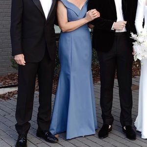 John Paul Ataker Structured Faille Long Dress